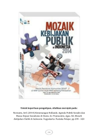 Mozaik Kebijakan Publik di Indonesia 2014