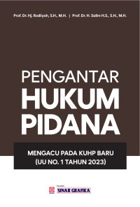 Image of Pengantar Hukum Pidana