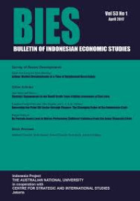 Bulletin Of Indonesian Economics Studies